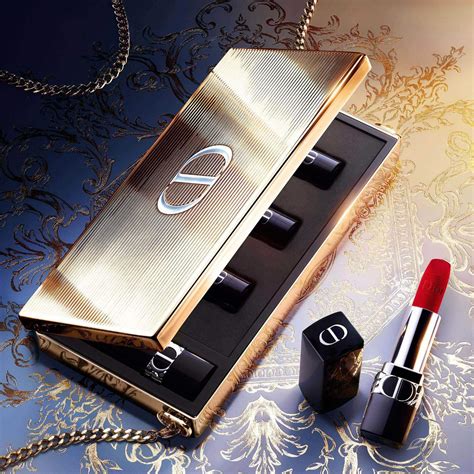 dior clutch mit lippenstift|dior rouge clutch.